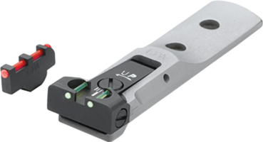 TXT 03-F1 Fiber-Optik Match Visier "SILBER"+Fiber-Optik Korn